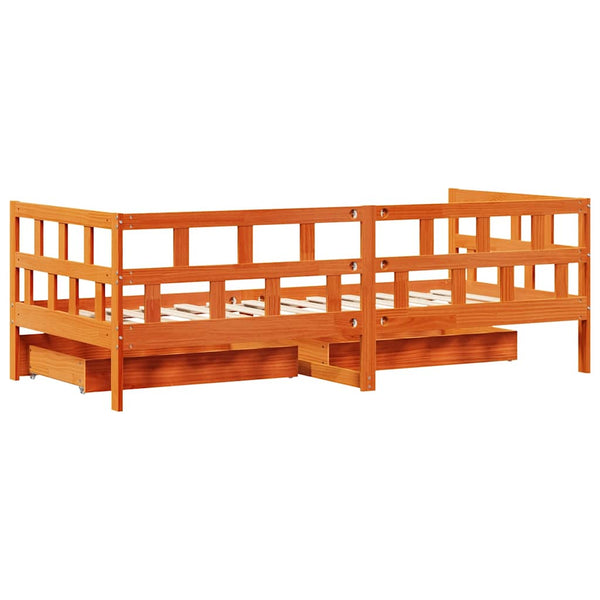 Tagesbett mit Schubladen 90x200 cm Massivholz