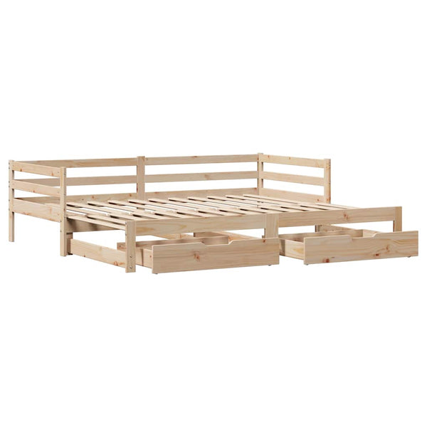 Ausziehbares Tagesbett mit Schubladen 90x190 cm