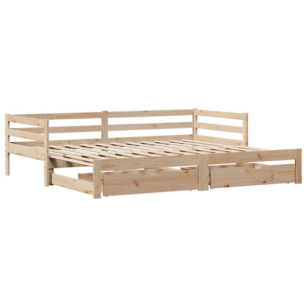 Ausziehbares Tagesbett 80x200 cm mit Schubladen