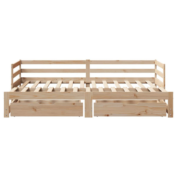 Ausziehbares Tagesbett 80x200 cm mit Schubladen