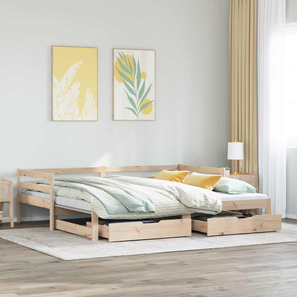 Ausziehbares Tagesbett 80x200 cm mit Schubladen