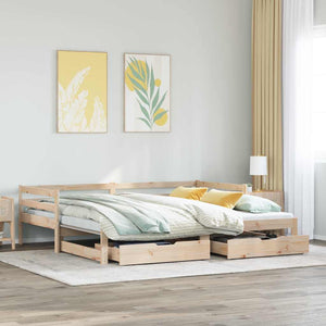 Ausziehbares Tagesbett 80x200 cm mit Schubladen
