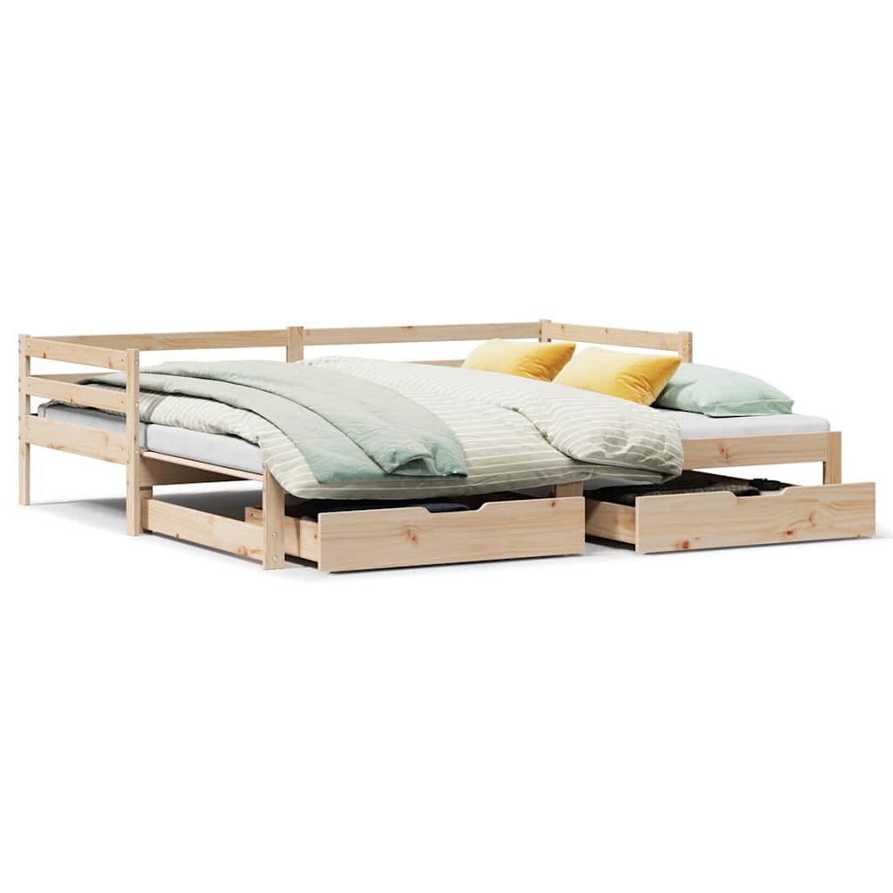 Ausziehbares Tagesbett 90x200 cm mit Schubladen