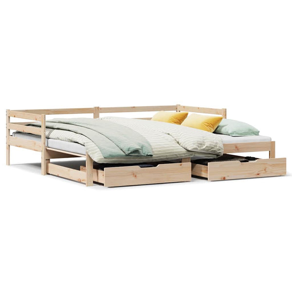 Ausziehbares Tagesbett 90x200 cm mit Schubladen