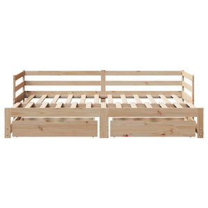 Ausziehbares Tagesbett 90x200 cm mit Schubladen