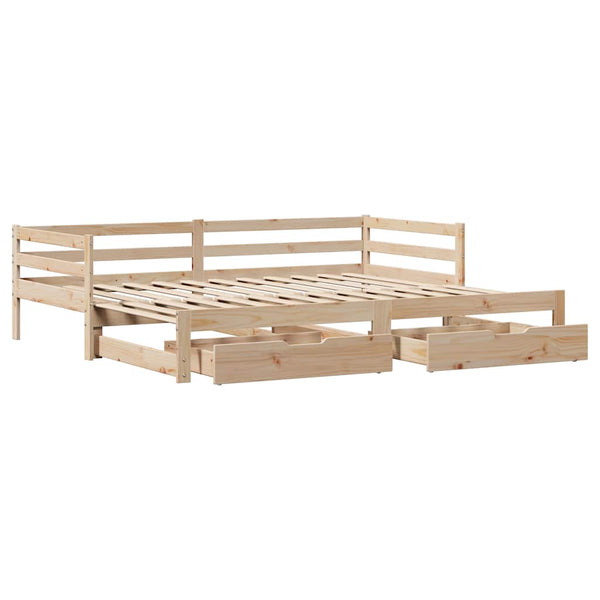 Ausziehbares Tagesbett 90x200 cm mit Schubladen