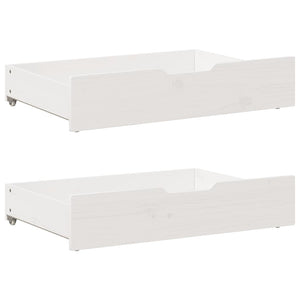 Ausziehbares Tagesbett mit Schubladen Weiß 90x200cm