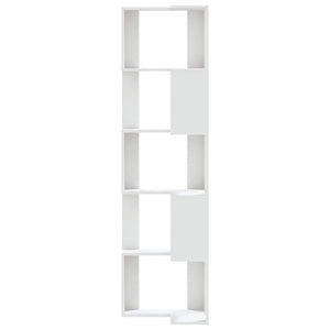 Eck Bücherregal Weiß, 5 Böden