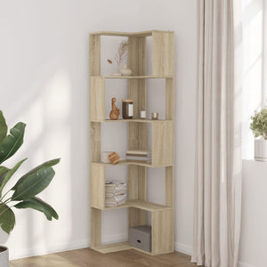 Eck-Bücherregal Sonoma Eiche, 5 Böden