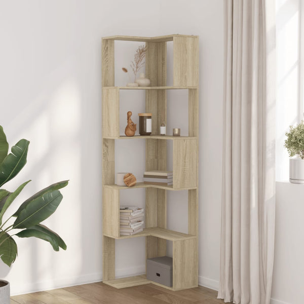 Eck-Bücherregal Sonoma Eiche, 5 Böden