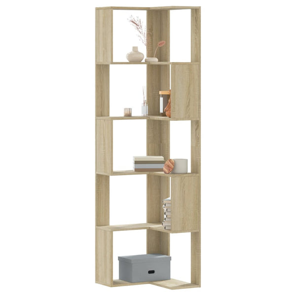 Eck-Bücherregal Sonoma Eiche, 5 Böden