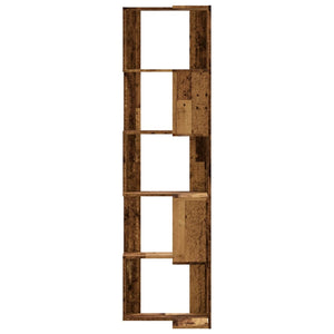 Eck Bücherregal Altholz-Optik, 5 Böden