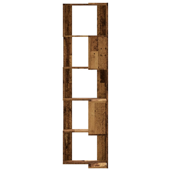 Eck Bücherregal Altholz-Optik, 5 Böden
