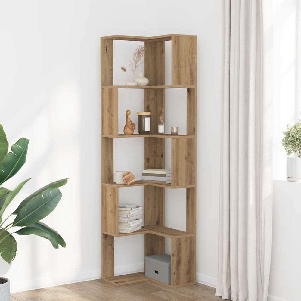 Eck Bücherregal Artisan Eiche 50x50x179cm