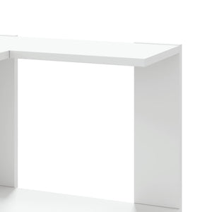 Eck Bücherregal Weiß, 3 Böden