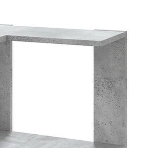 Eck-Bücherregal Betongrau 3 Böden