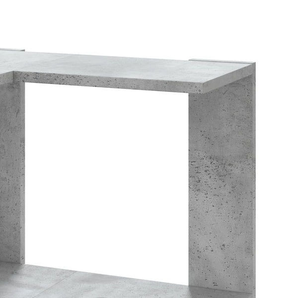 Eck-Bücherregal Betongrau 3 Böden