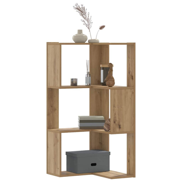 Eck-Bücherregal, 3 Böden, Artisan Eiche
