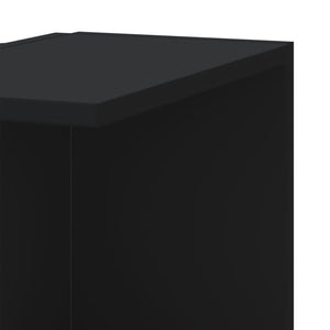 Schwarzes Wand-Eckregal, 140 cm hoch