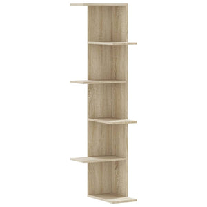 Sonoma Eiche Wand-Eckregal, 140 cm