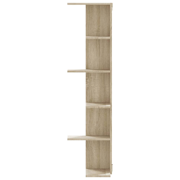 Sonoma Eiche Wand-Eckregal, 140 cm