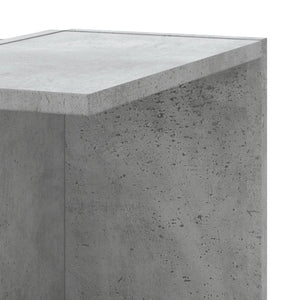 Betongraues Wand-Eckregal, 140 cm