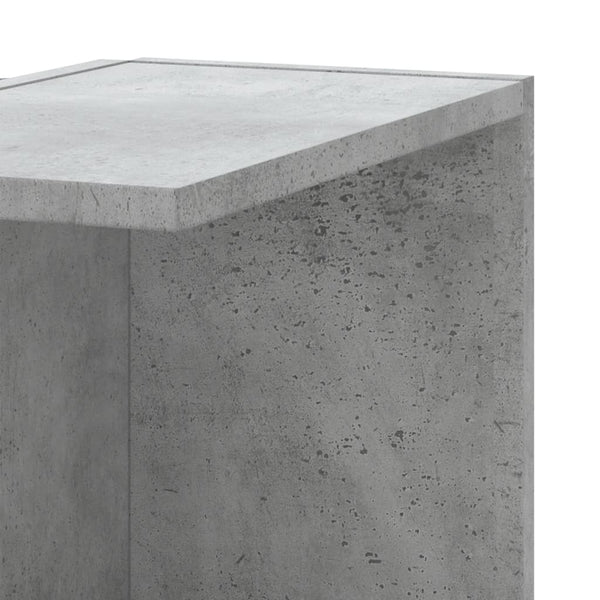 Betongraues Wand-Eckregal, 140 cm