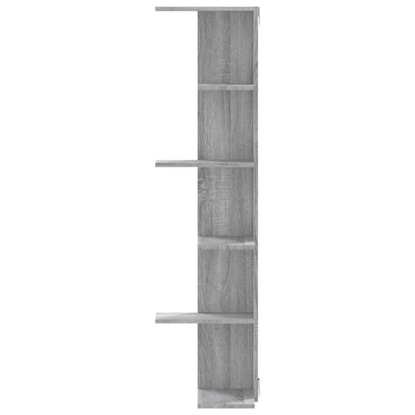 Eck-Wandregal Grau Sonoma 140cm
