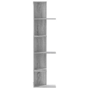 Eck-Wandregal Grau Sonoma 140cm