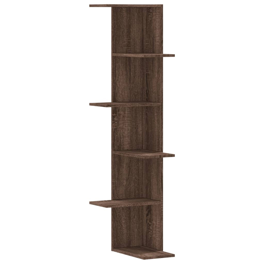 Eckregal Wandregal Braun Eiche 140cm