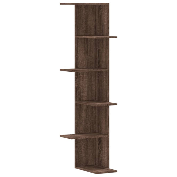 Eckregal Wandregal Braun Eiche 140cm