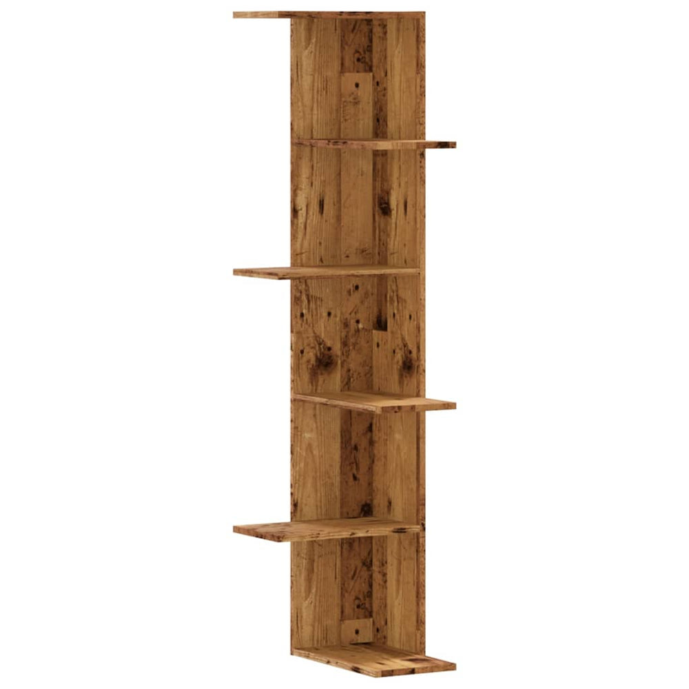 Wand-Eckregal Altholz-Optik, 140cm