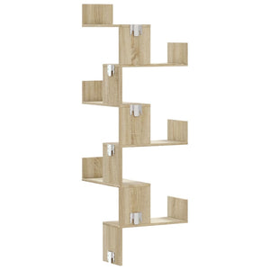 Sonoma-Eiche Wand-Eckregal 45x45x147 cm