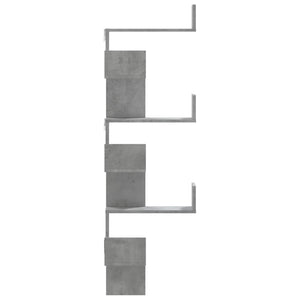 Betongraues Wand-Eckregal 45x45x147 cm