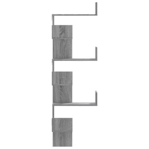 Eck-Wandregal Grau Sonoma 45x45x147 cm