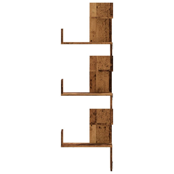 Wand-Eckregal Altholz-Optik 147 cm