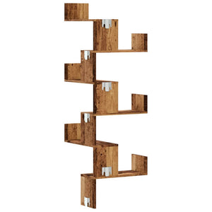 Wand-Eckregal Altholz-Optik 147 cm