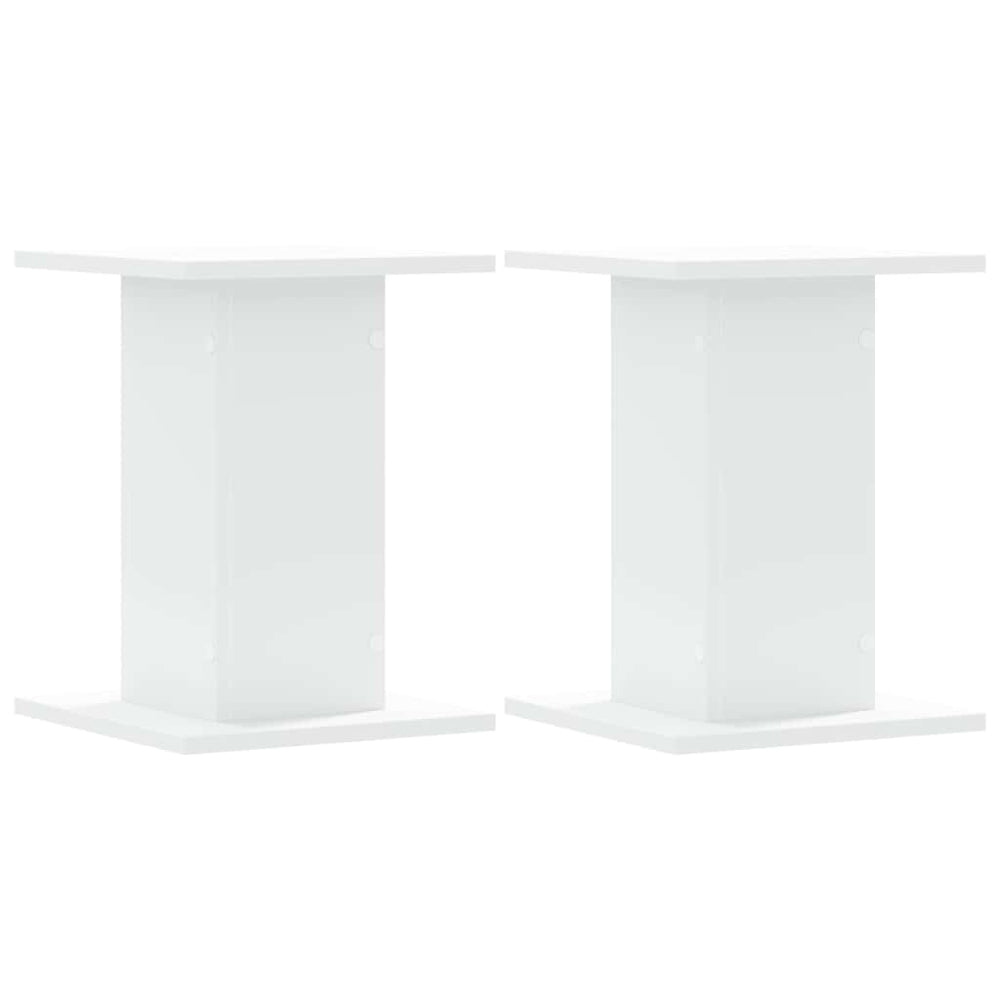 Lautsprecherständer Weiß, 2er Set