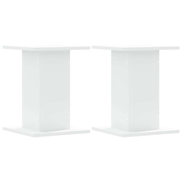 Lautsprecherständer Weiß, 2er Set