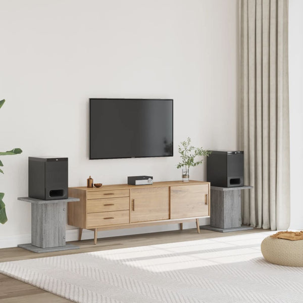 Lautsprecherständer Grau Sonoma 2er Set