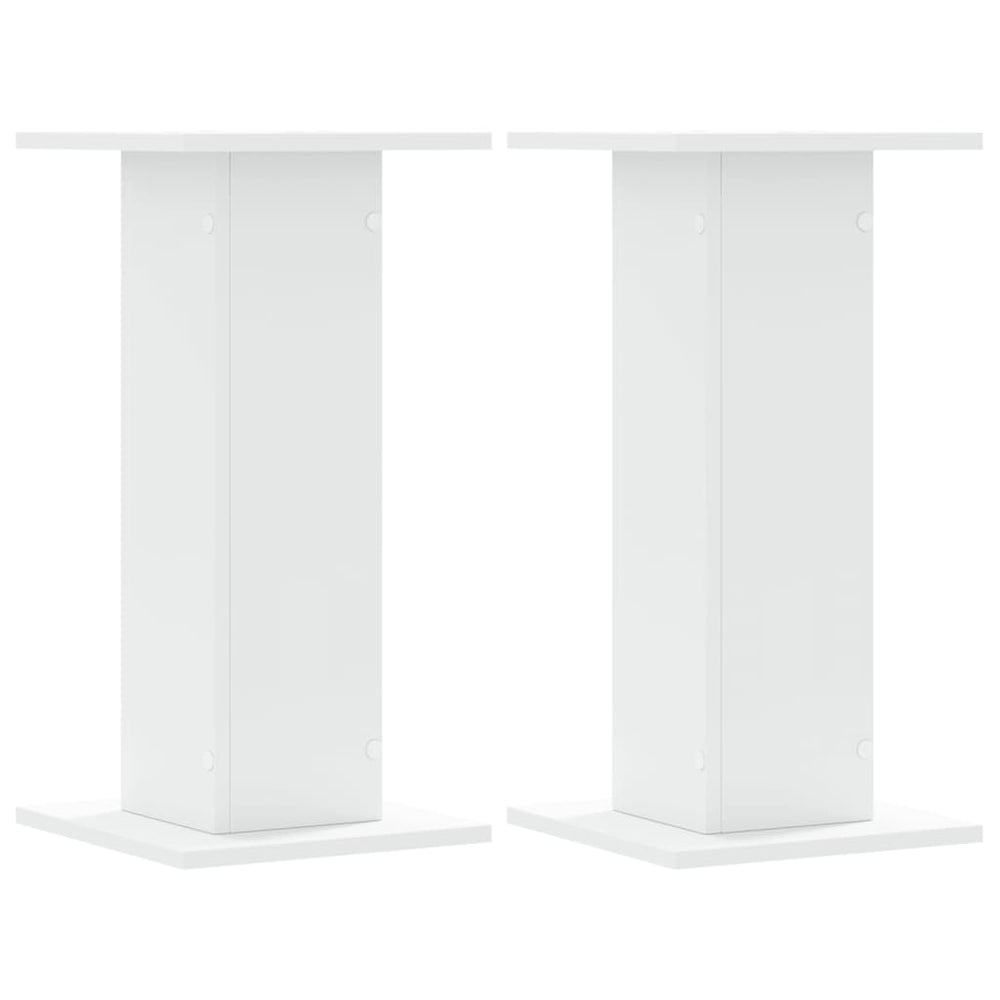 Lautsprecherständer Weiß, 2er Set