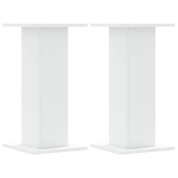 Lautsprecherständer Weiß, 2er Set