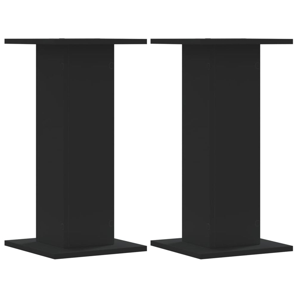 Lautsprecherständer Schwarz Holz 30x30x60cm, 2er Set