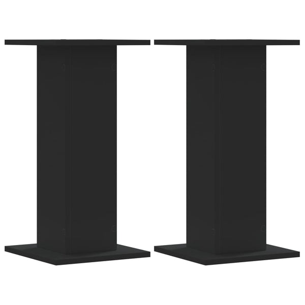 Lautsprecherständer Schwarz Holz 30x30x60cm, 2er Set