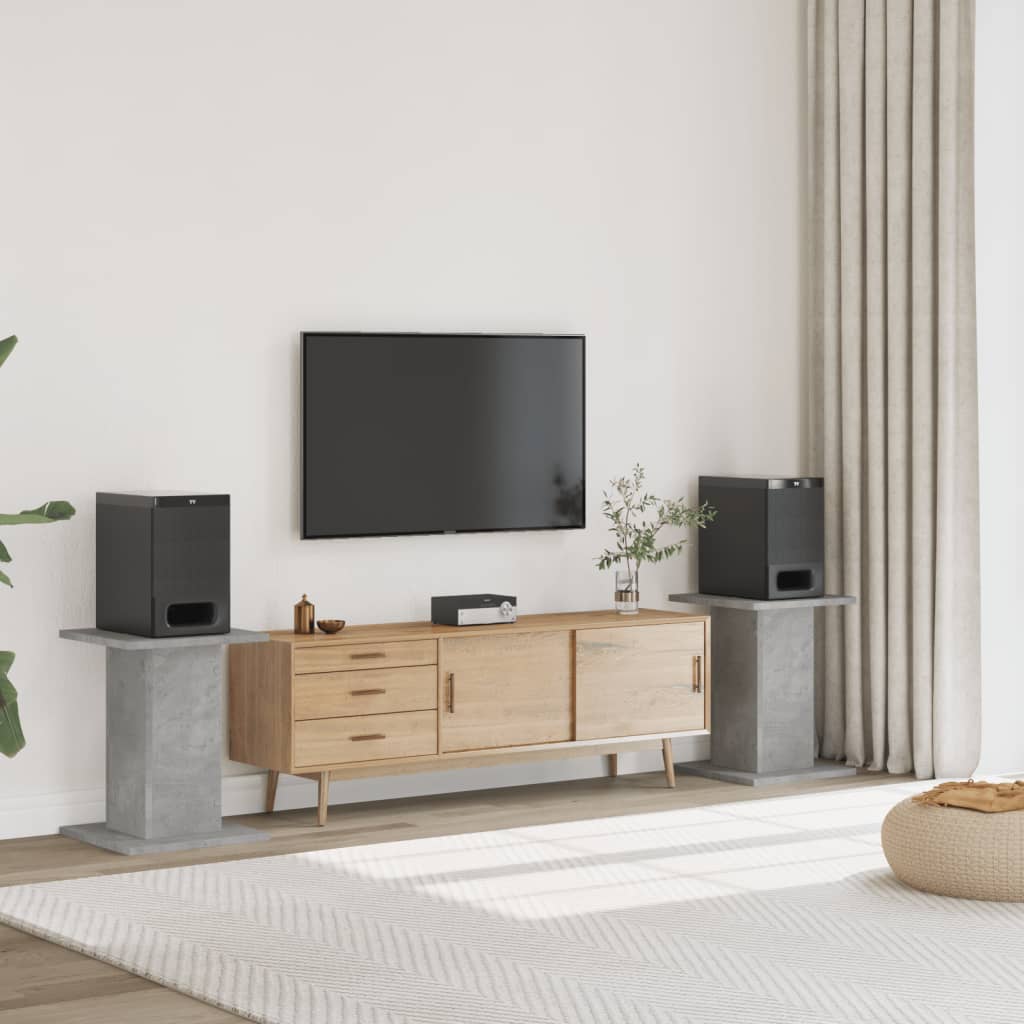 Lautsprecherständer Betongrau, 2er-Set