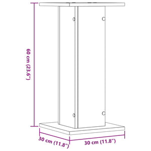 Lautsprecherständer 2er Set Räuchereiche 60cm