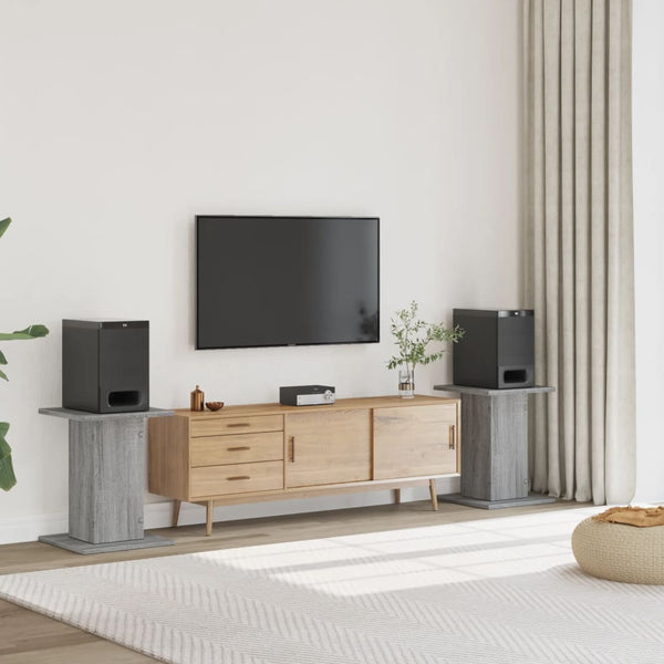 Lautsprecherständer Grau Sonoma 2er Set