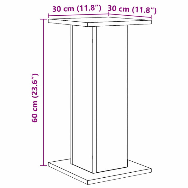 Lautsprecherständer 2er Set Artisan-Eiche 60cm