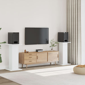 Lautsprecherständer Weiß Holz 2er-Set