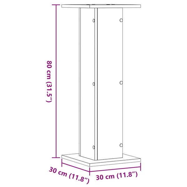 Lautsprecherständer Betongrau, 2er Set